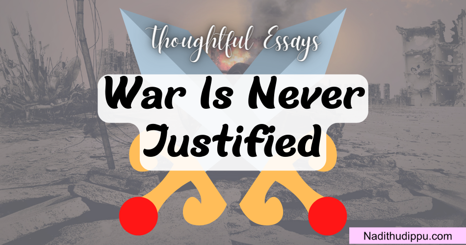 war is never right essay